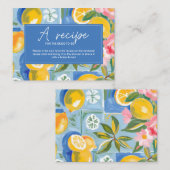 La dolce vita citroen Vrijgezellenfeest Neem een r Informatiekaartje (Voorkant / Achterkant)