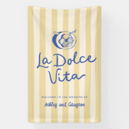 La Dolce Vita Citroenen Italiaans Huwelijk Bord Spandoek