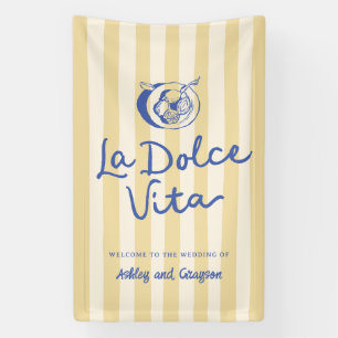 La Dolce Vita Citroenen Italiaans Huwelijksbord Spandoek