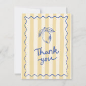 La Dolce Vita Citroenen Italiaanse Bruidsdouche Bedankkaart (Voorkant)