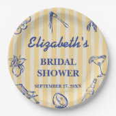 La Dolce Vita Citroenen Italiaanse Bruidsdouche Papieren Bordje (Voorkant)