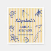 La Dolce Vita Citroenen Italiaanse Bruidsdouche Servet (Voorkant)