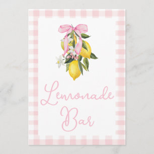 La Dolce Vita Citroenroze Strik Baby Shower Bord Kaart