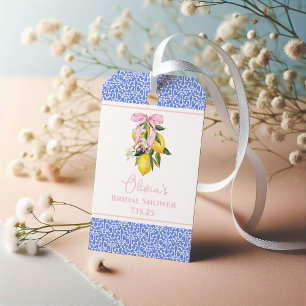 La Dolce Vita Citroenroze Strikje Bedankt Cadeaulabel