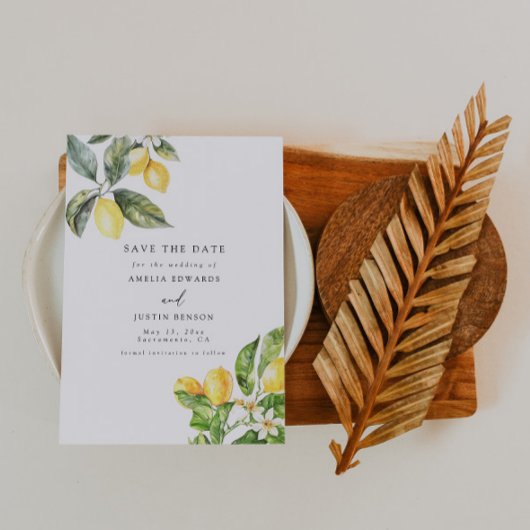 La Dolce Vita Citrus Citrus Bewaar de datum Kaart