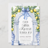 La Dolce Vita Citrus Greenery 70e verjaardag Kaart (Voorkant)