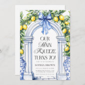 La Dolce Vita Citrus Greenery 70e verjaardag Kaart (Voorkant / Achterkant)