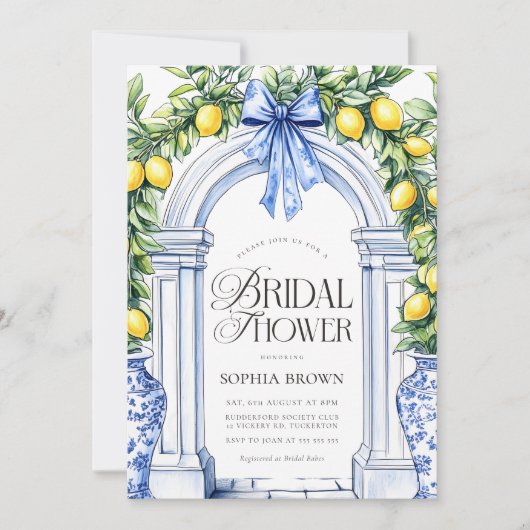 La Dolce Vita Citrus Greenery Vrijgezellenfeest Kaart (Voorkant)