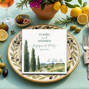 La Dolce Vita Elegant Verlovingsfeest Servet