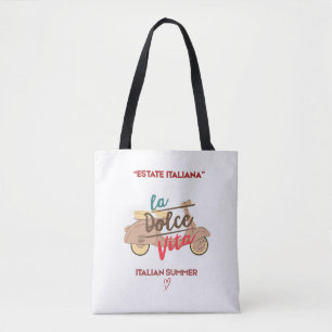 La Dolce Vita Estate Italiana Scooter Luxe Tote Bag