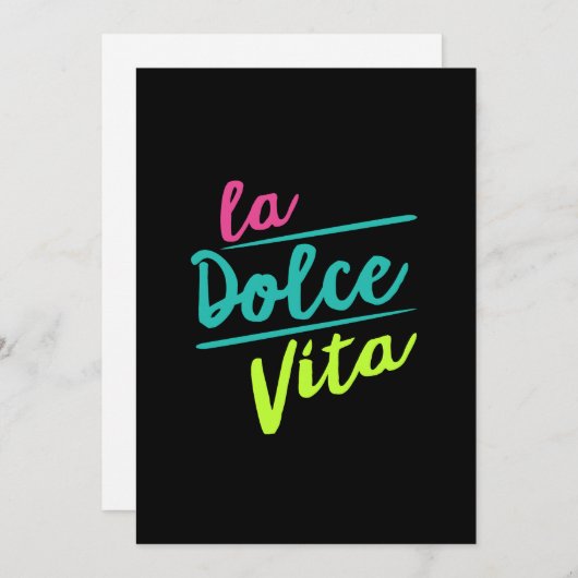 La Dolce Vita Feestdagenkaart (Voorkant / Achterkant)