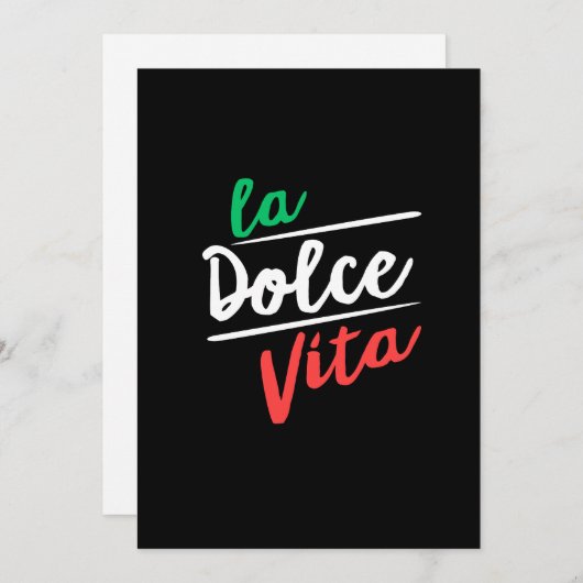 La Dolce Vita Feestdagenkaart (Voorkant / Achterkant)