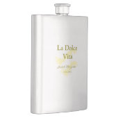 La Dolce Vita geel bruidspaar Naam datum glitter Flacon (Rechts)