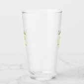 La Dolce Vita geel bruidspaar Naam datum glitter Glas (Links)