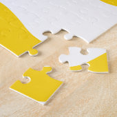La Dolce Vita geel bruidspaar Naam datum glitter Legpuzzel (Zijkant)