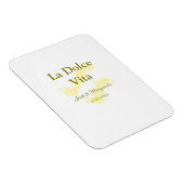 La Dolce Vita geel bruidspaar Naam datum glitter Magneet (Rechterzijde)
