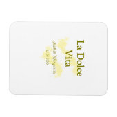 La Dolce Vita geel bruidspaar Naam datum glitter Magneet (Horizontaal)