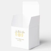 La Dolce Vita gele citroen bruidsdouche pastel bo Bedankdoosjes (Geopend)