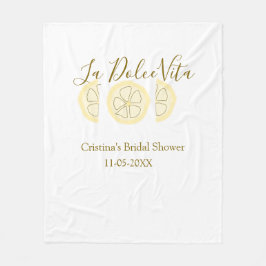 La Dolce Vita gele citroen bruidsdouche pastel bo Fleece Deken