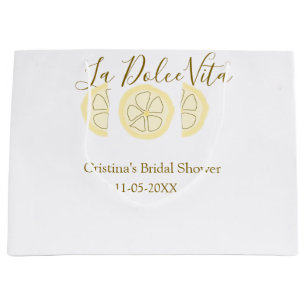 La Dolce Vita gele citroen bruidsdouche pastel bo Groot Cadeauzakje