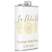 La Dolce Vita gele citroen bruidsdouche pastel bo Heupfles (Rechts)