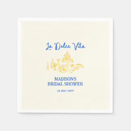 La Dolce Vita Hand Getekende Bruidsdouche Servet