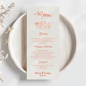 La Dolce Vita Hand getrokken bruiloft Menu