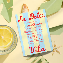 La Dolce Vita Handgeschreven Bruidsdouche Kaart