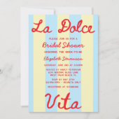 La Dolce Vita Handgeschreven Bruidsdouche Kaart (Voorkant)
