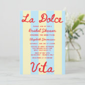 La Dolce Vita Handgeschreven Bruidsdouche Kaart (Staand voorkant)