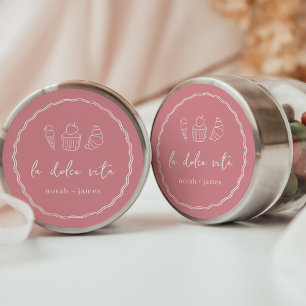 "La Dolce Vita" Handgeschreven Bruidsuitvaart (inf Ronde Sticker