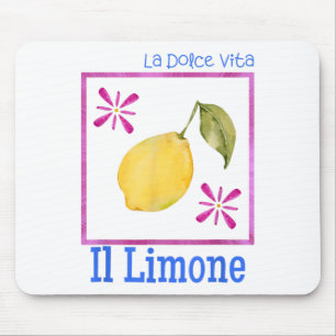 La Dolce Vita Il Limone T-shirt Italiaans Citroen  Muismat