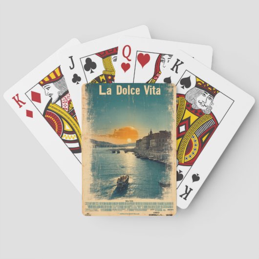 . La Dolce Vita - Inspired by 1960s Posters Pokerkaarten (Achterkant)