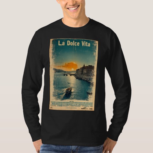 . La Dolce Vita - Inspired by 1960s Posters T-shirt (Voorkant)