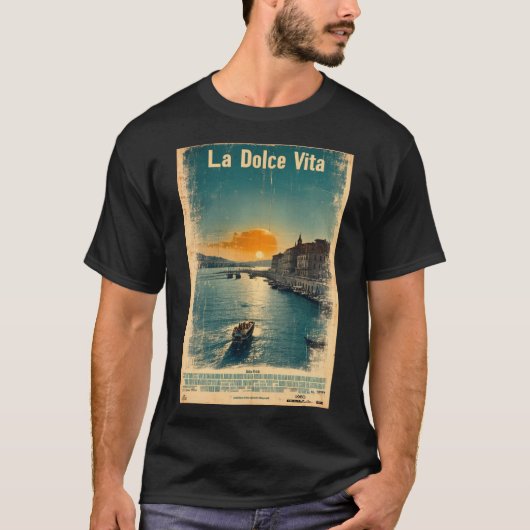 . La Dolce Vita - Inspired by 1960s Posters T-shirt (Voorkant)
