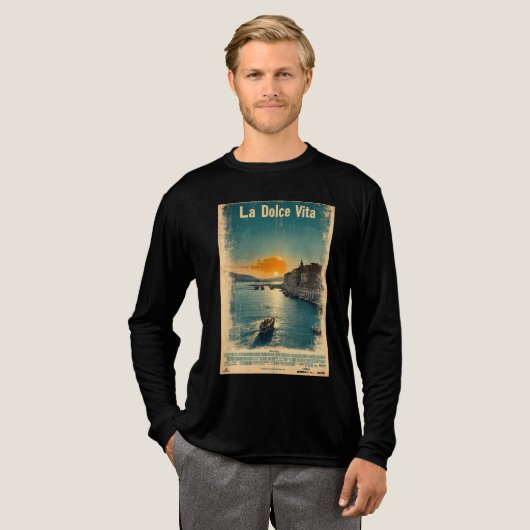 . La Dolce Vita - Inspired by 1960s Posters Tri-Blend Shirt (Voorkant)