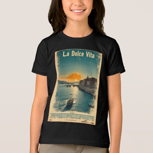 . La Dolce Vita - Inspired by 1960s Posters Tri-Blend Shirt (Voorkant)