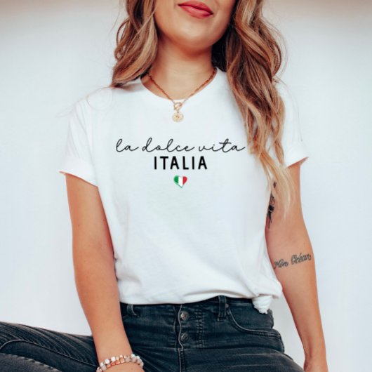 La Dolce Vita Italia – Schattige hart Italiaans T-shirt