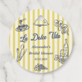 La Dolce Vita Italiaans Bruidsfeest  Bedankjes Labels (Achterkant)