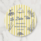 La Dolce Vita Italiaans Bruidsfeest  Bedankjes Labels (Voorkant)