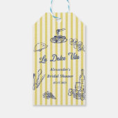 La Dolce Vita Italiaans Bruidsfeest Cadeaulabel (Achterkant)