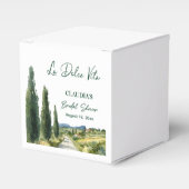La Dolce Vita Italiaans Bruiloftsfeest Bedankdoosjes (Voorkant Zijde)