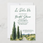 La Dolce Vita Italiaans Bruiloftsfeest Kaart (Voorkant)