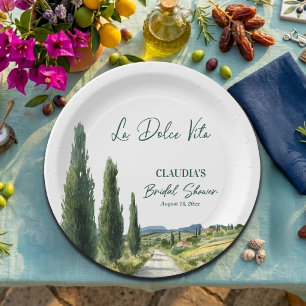 La Dolce Vita Italiaans Bruiloftsfeest Papieren Bordje