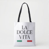 La Dolce Vita Italiaans Canvas tas (Voorkant)