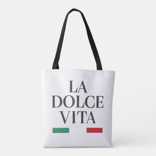 La Dolce Vita Italiaans Canvas tas (Achterkant)