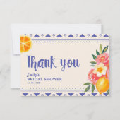 La Dolce Vita Italiaans citroen bruidsdiner Bedankkaart (Voorkant)