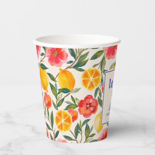 La Dolce Vita Italiaans citroen bruidsdiner Papieren Bekers (Voorkant)