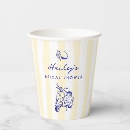 La Dolce Vita Italiaans Citroen Geel Bruidsdiner Papieren Bekers