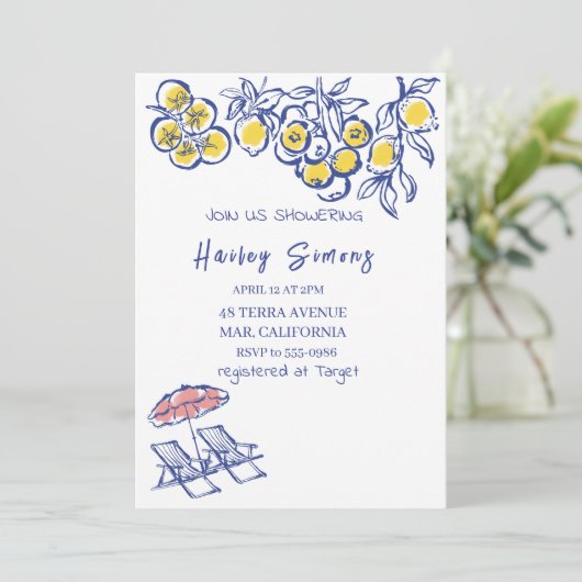 La Dolce Vita Italiaans Citroengeel Kaart (Staand voorkant)